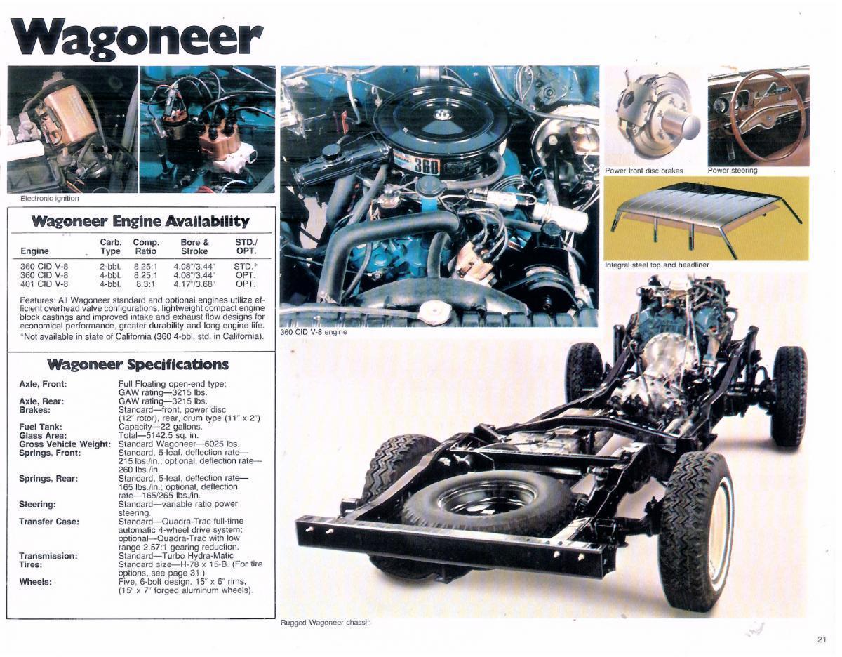 1977 Jeep Wagoneer specifications